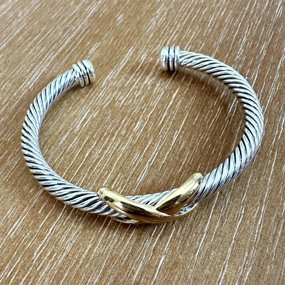 [NEW UNWORN] THE STYLED COLLECTION Georgina Bangle, Silver/ Gold